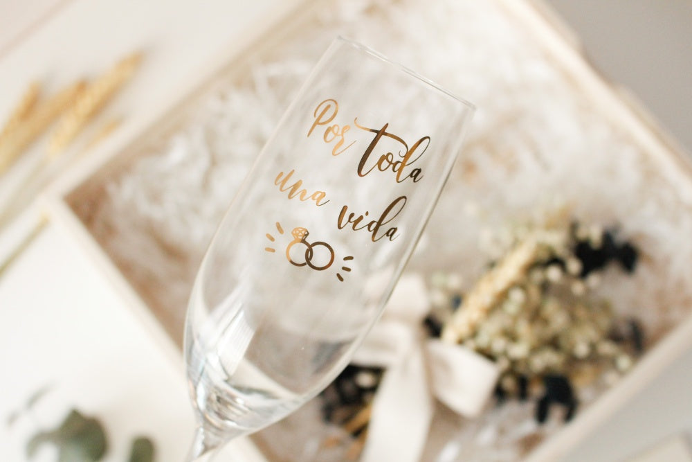 COPAS PARA BRINDAR “POR TODA UNA VIDA...DE LA MANO JUNTOS”- Be Love