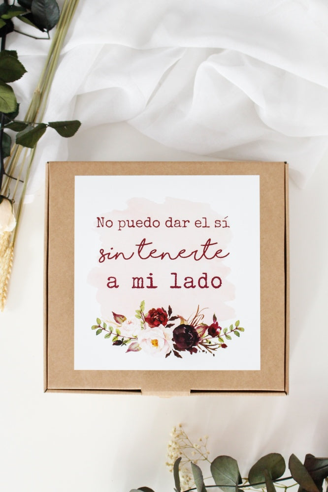 KIT DE CERVEZA PARA TESTIGO DE BODA, DISEÑO FLORES - Be Love