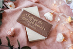 Tableta de chocolate TESTIGO DE NUESTRO AMOR- Edición Limitada Be Love & Utopick