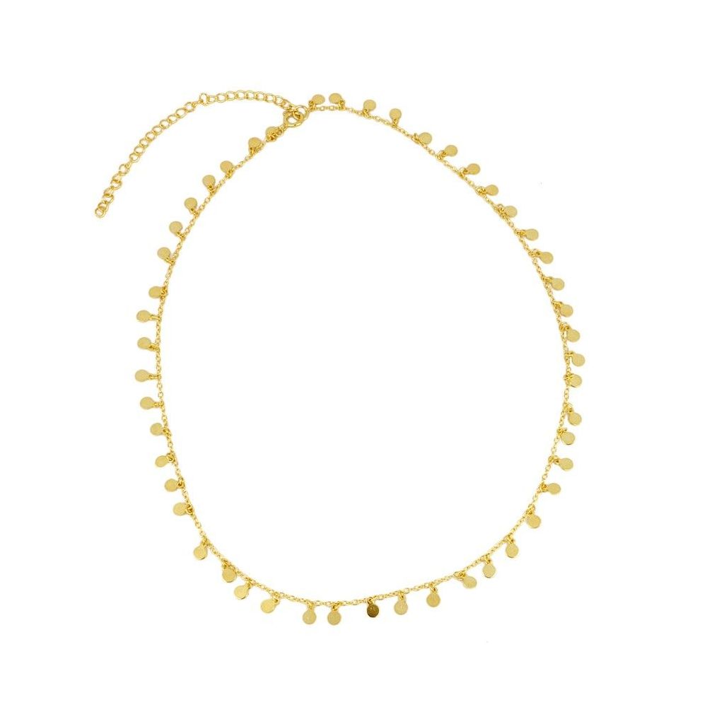 GARGANTILLA MULTI CHARMS- PLATA CHAPADO ORO 18K