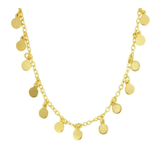 GARGANTILLA MULTI CHARMS- PLATA CHAPADO ORO 18K