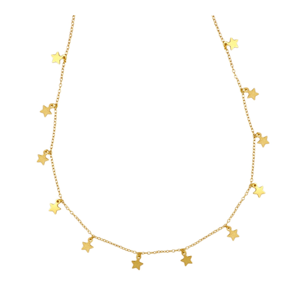 Gargantilla STARS- Plata Chapado Oro 18k.