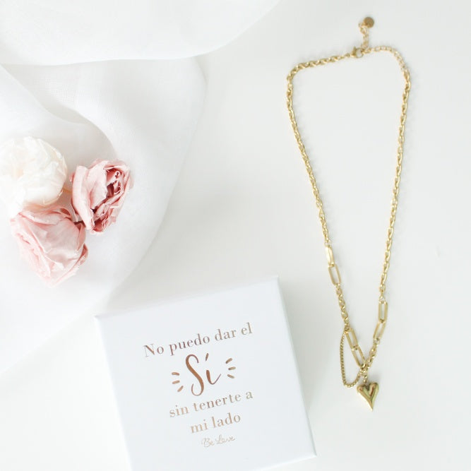 COLLAR PURE HEART-ACERO