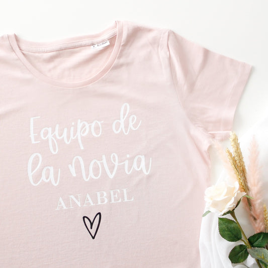 CAMISETA "EQUIPO DE LA NOVIA" PERSONALIZADA - Be Love