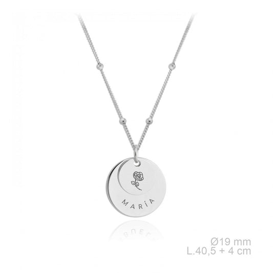 Gargantilla Personalizada Rose- Plata de Ley 925