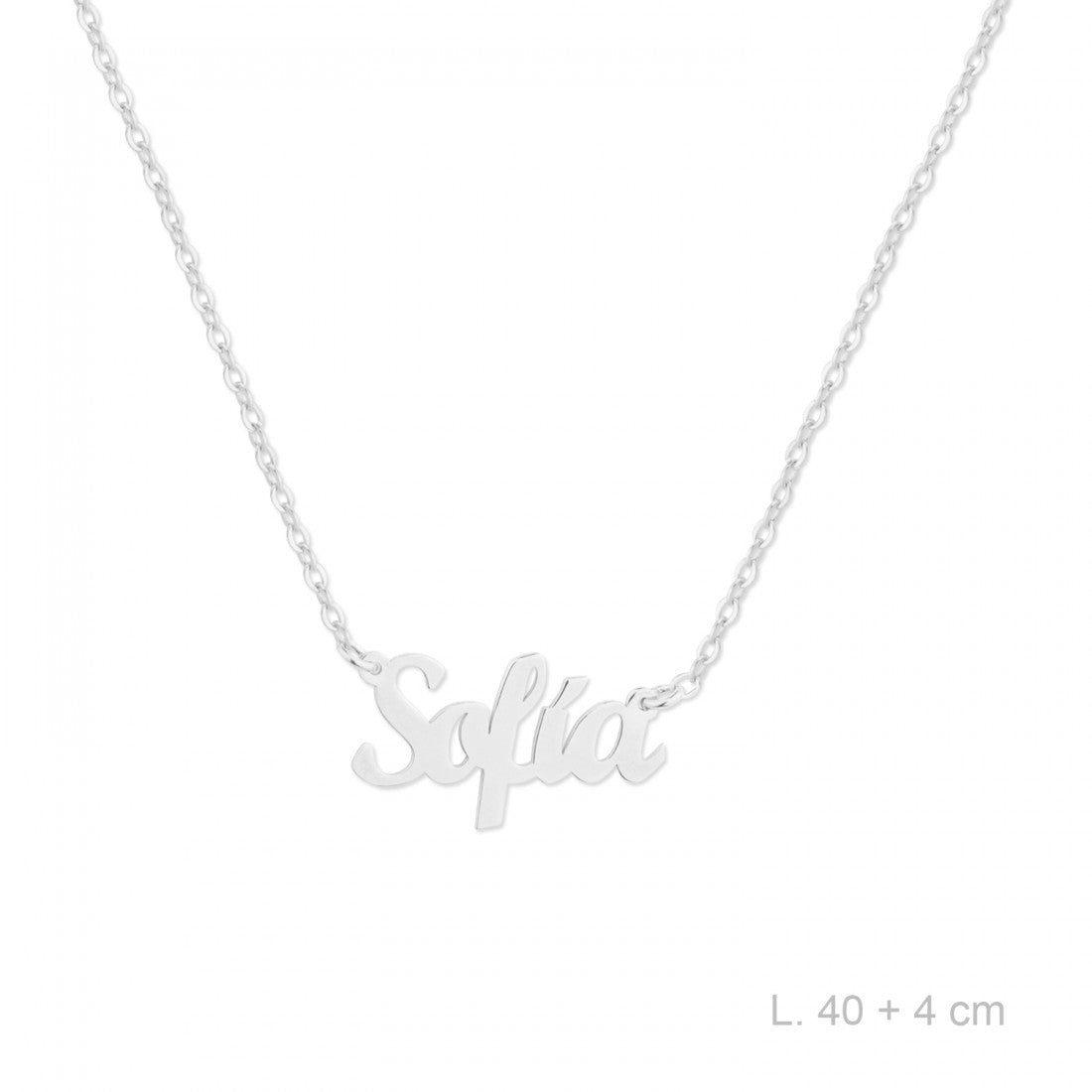 Gargantilla de Plata de Ley Personalizada-Nombre