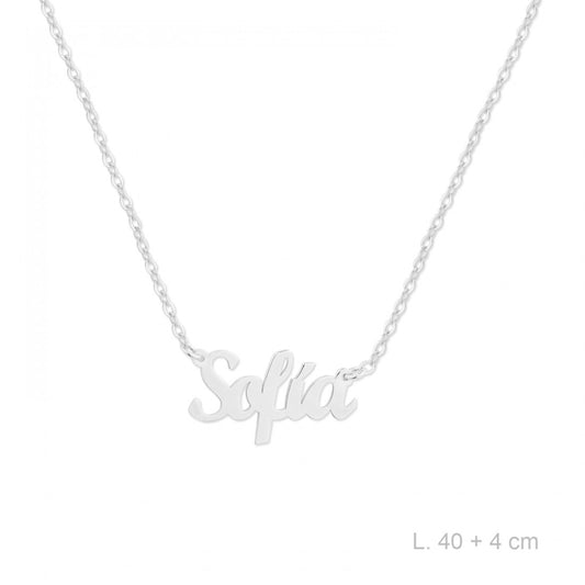Gargantilla de Plata de Ley Personalizada-Nombre