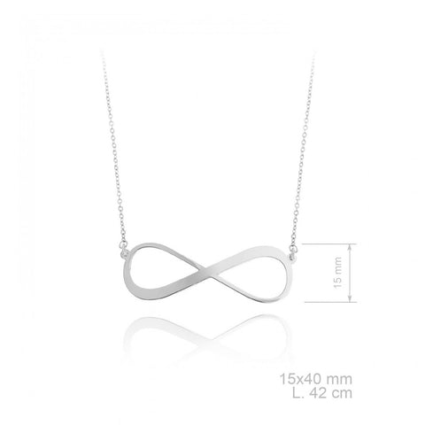 GARGANTILLA INFINITO LISO PLATA 925