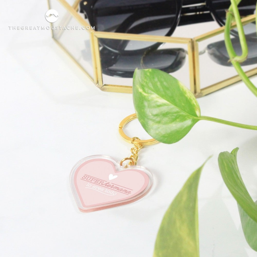 Llavero Metacrilato SÚPER HERMANA - The Great Moustache