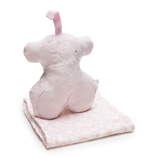 Muselina KAOS con Funda Osito Rosa - Tous Baby