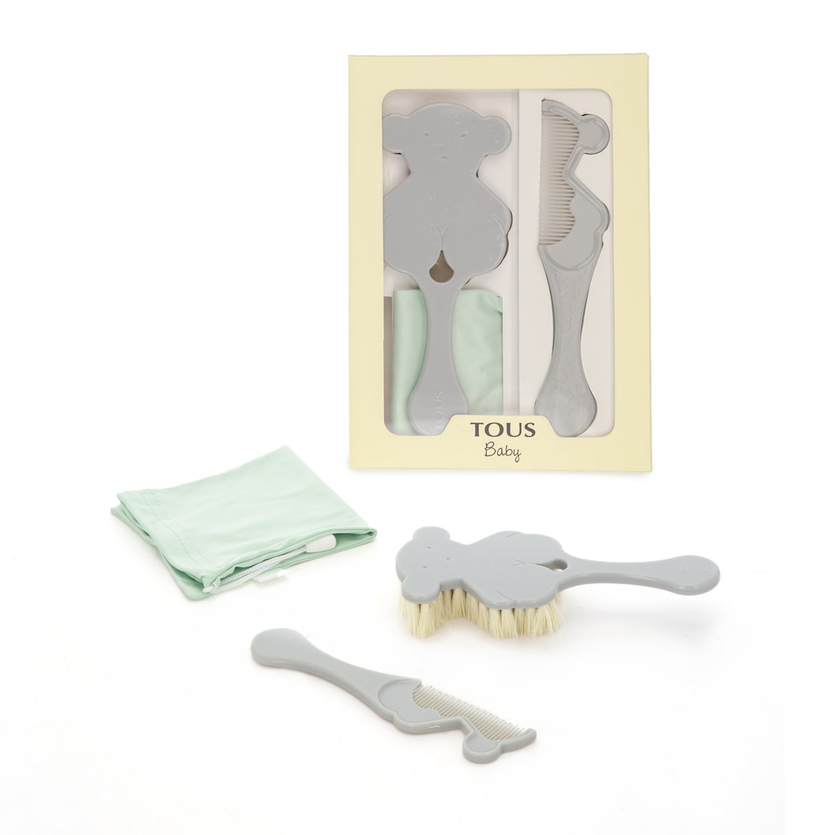 Set de Cepillo y Peine BEAUTY Gris - Tous Baby