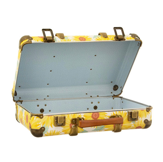 MALETA VINTAGE CON GIRASOLES- SASS & Belle