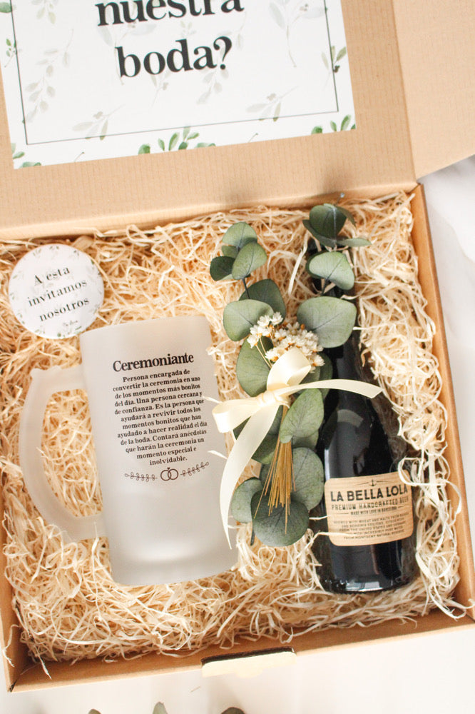 KIT DE CERVEZA PARA CEREMONIANTE / OFICIANTE DE BODA - Be Love