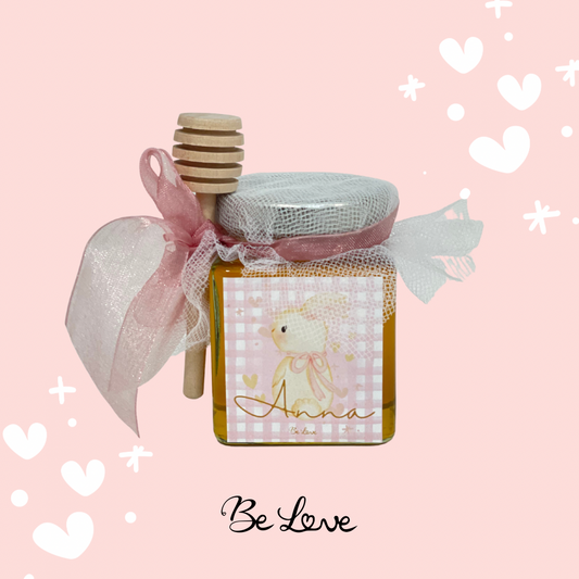 Miel Pura Artesanal de Flores 125 g con cuchara de Madera-Personalizado