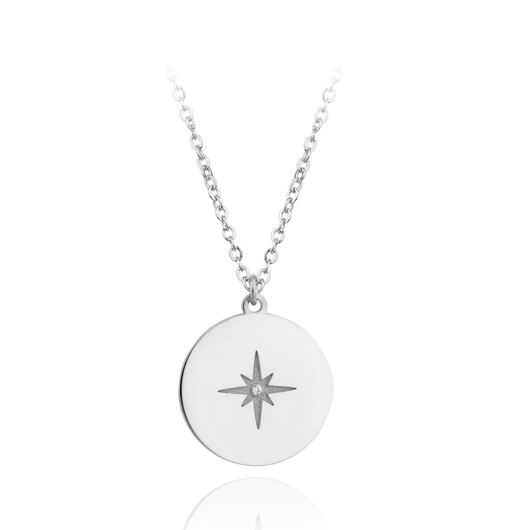 Gargantilla Rosa De Los Vientos Plata 925- Be Love