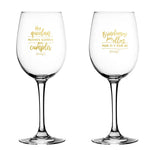Copas de Vino Para Novios NOS QUEDAN MUCHOS SUEÑOS POR CUMPLIR, BRINDEMOS POR ELLOS, POR TI Y POR MI - Mr Wonderful