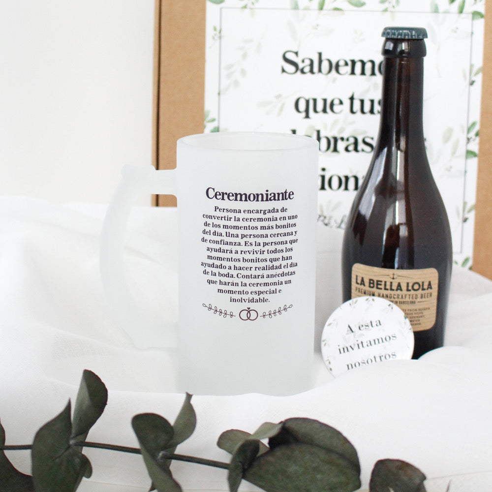 KIT DE CERVEZA PARA CEREMONIANTE / OFICIANTE DE BODA - Be Love