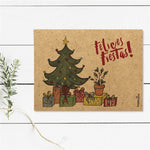 Tarjetón de Navidad FELICES FIESTAS Árbol- Happy Mots