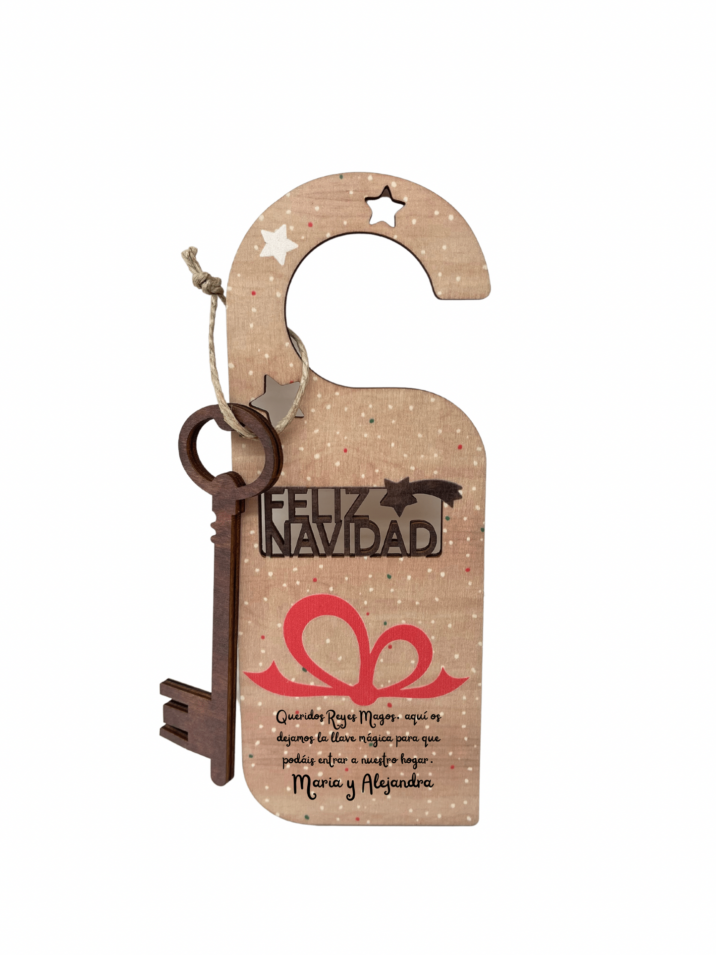 Colgador- Llave Mágica Puerta Reyes Magos- Madera