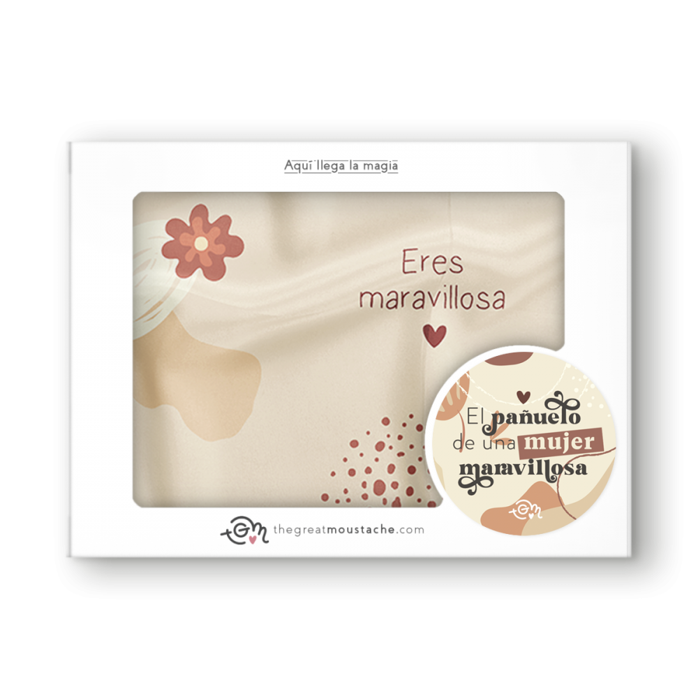 Pañuelo 90x90 ERES MARAVILLOSA - The Great Moustache
