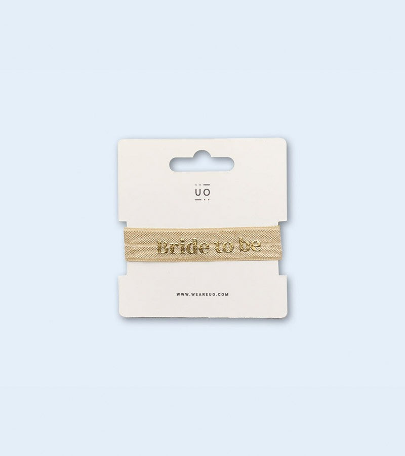 PULSERA TELA ELÁSTICA "BRIDE TO BE"-UO*