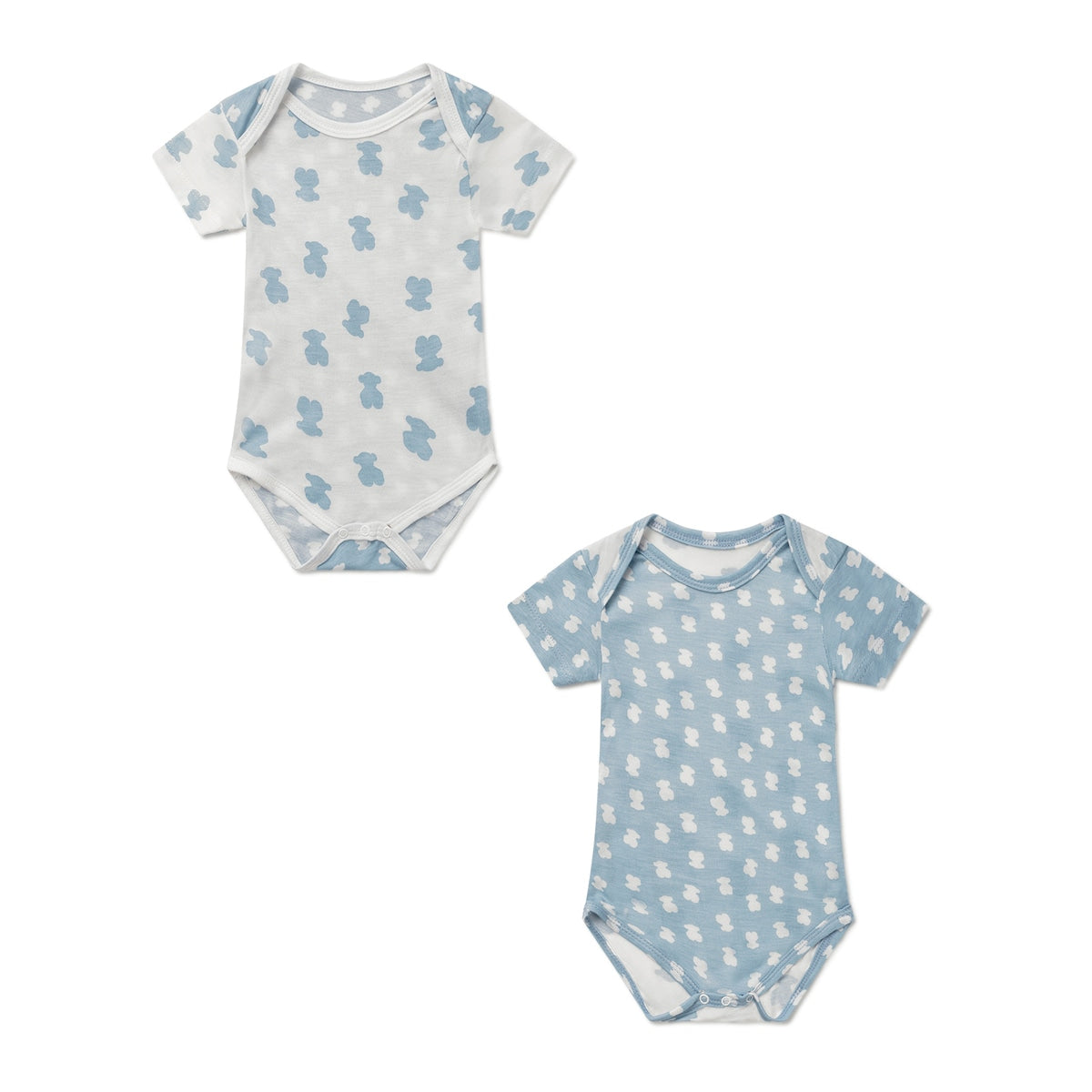 Pack 2 Bodys Cruzados BEAR Azul Celeste - Tous Baby