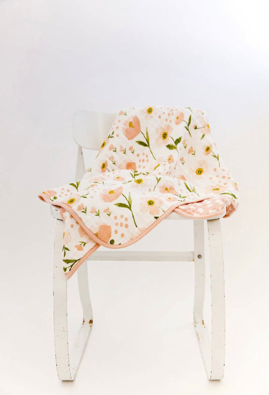Edredón reversible Pretty Flowers- Clementine kids