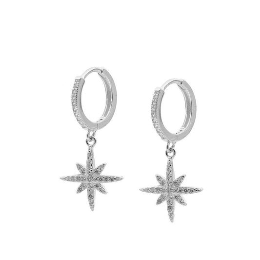 PENDIENTES ESTRELLA POLAR PLATA
