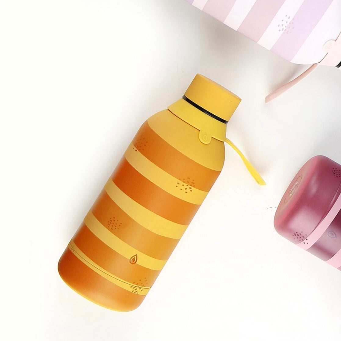 BOTELLA ACERO INOXIDABLE 500ml MUSTARD BLOCK - Aurea