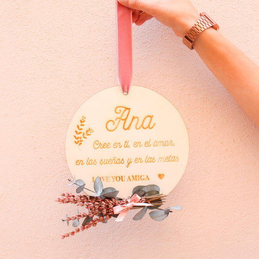 Placa De Madera CREE EN TI, Personalizada-Be Love