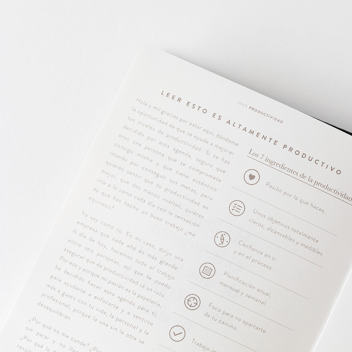 Agenda PRODUCTIVIDAD 100% Negro - CHARUCA