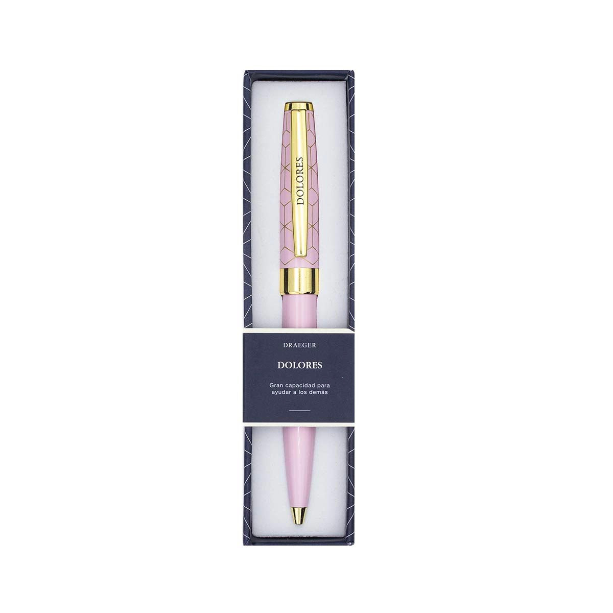 Bolígrafo DOLORES Rosa y Dorado- DRAEGER