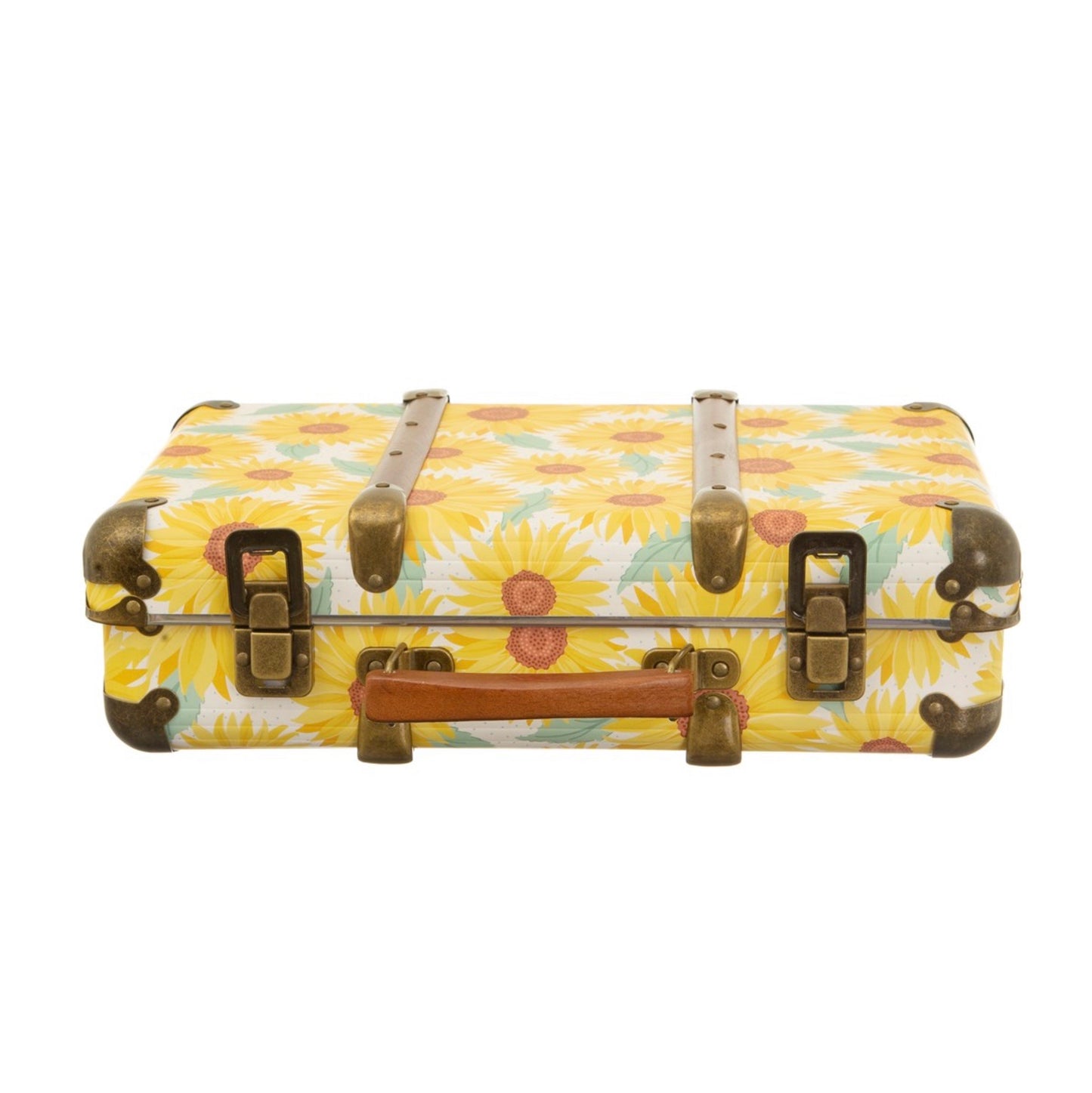 MALETA VINTAGE CON GIRASOLES- SASS & Belle