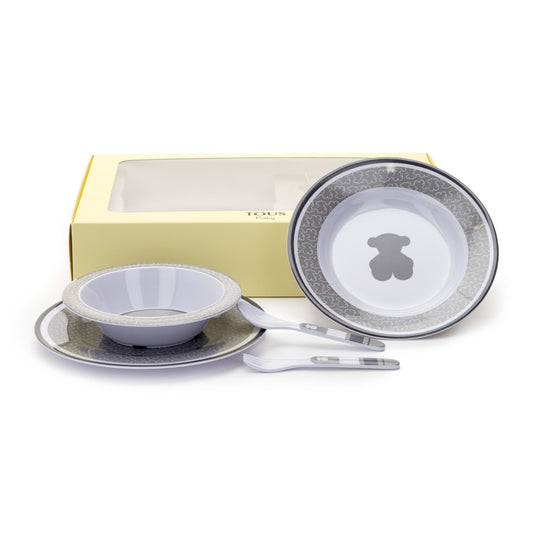 Vajilla de Bebé FEEDING Gris - Tous Baby