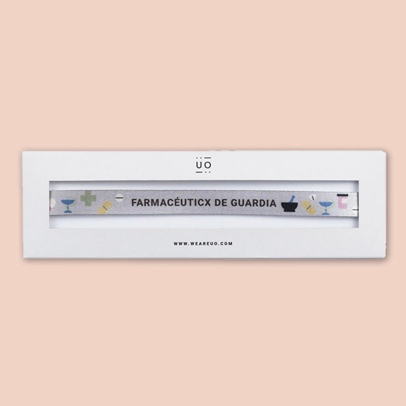 Pulsera de tela - FARMACÉUTICX DE GUARDIA - UO*