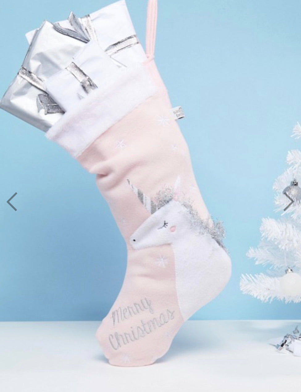 CALCETÍN NAVIDAD UNICORNIO GRANDE