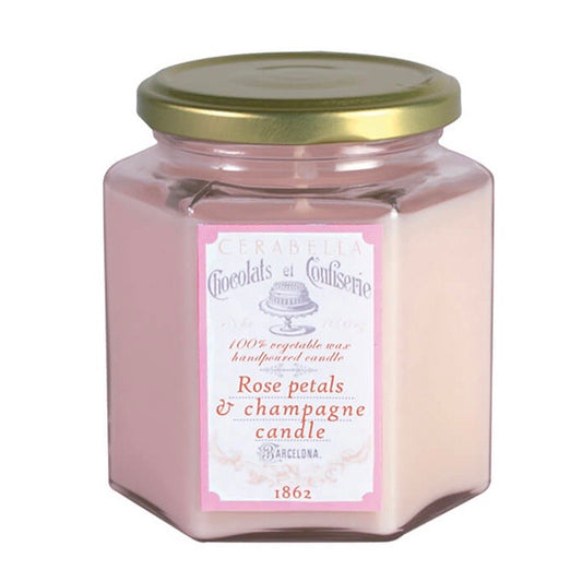 Vela Perfumada ROSE PETALS & CHAMPAGNE 300gr - CERABELLA