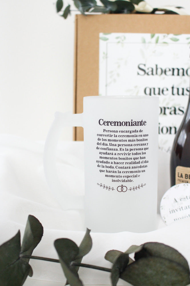 KIT DE CERVEZA PARA CEREMONIANTE / OFICIANTE DE BODA - Be Love