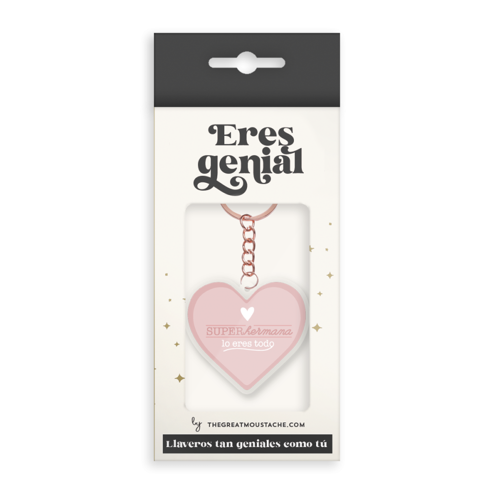 Llavero Metacrilato SÚPER HERMANA - The Great Moustache