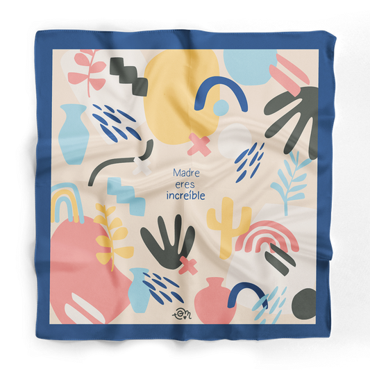 Pañuelo 90x90 MADRE ERES INCREÍBLE- The Great Moustache