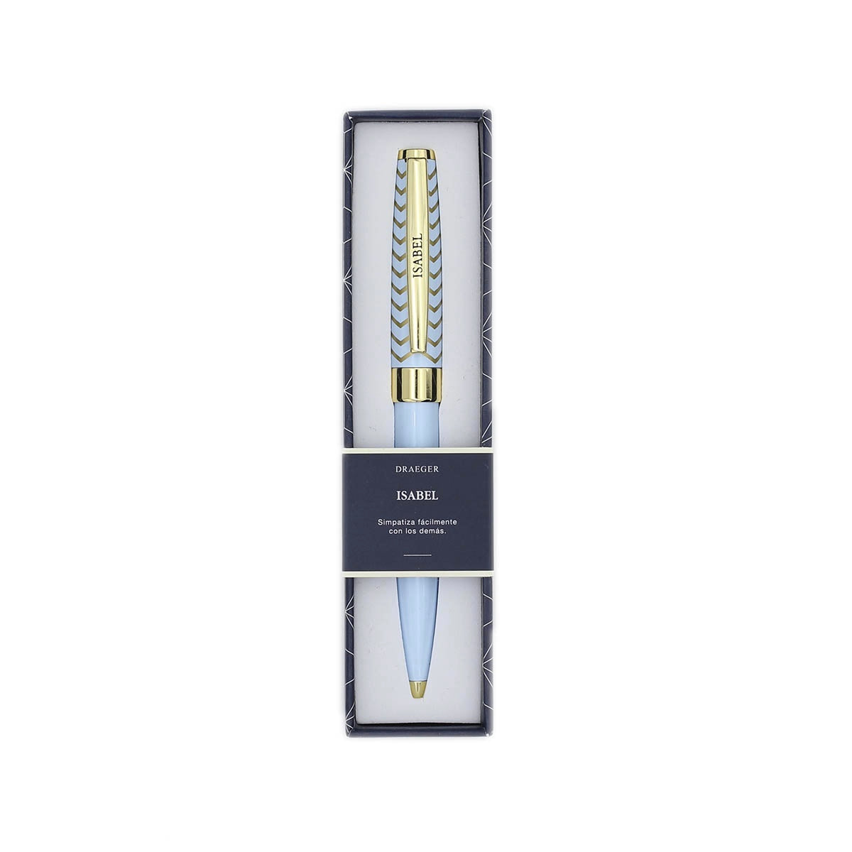 Bolígrafo ISABEL Azul Pastel y Dorado - DRAEGER
