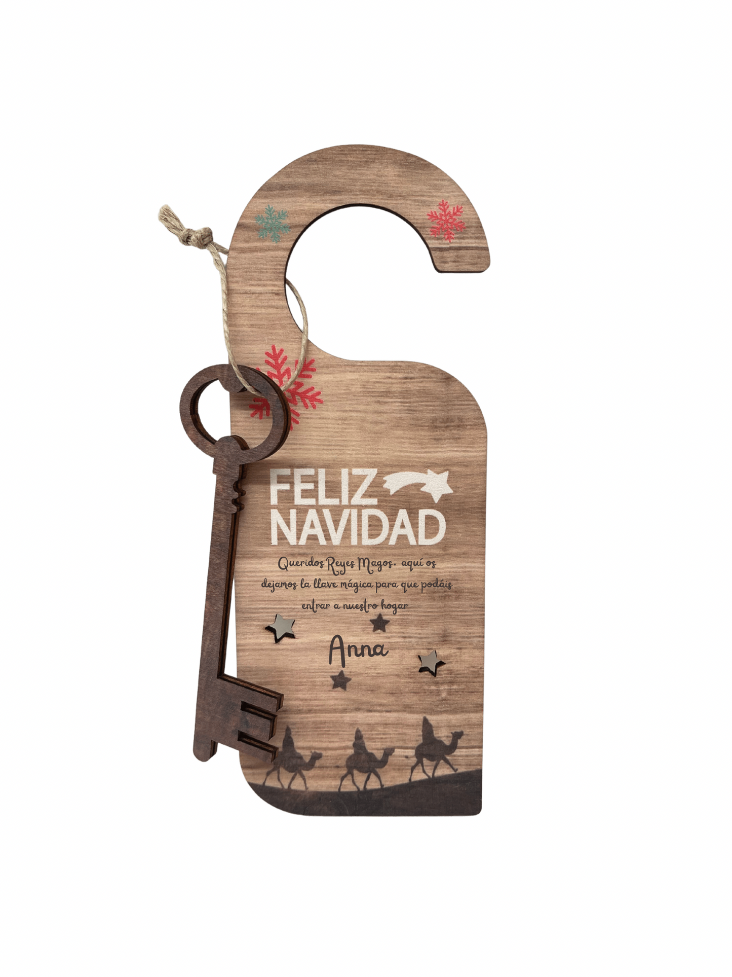 Colgador- Llave Mágica Puerta Reyes Magos- Madera