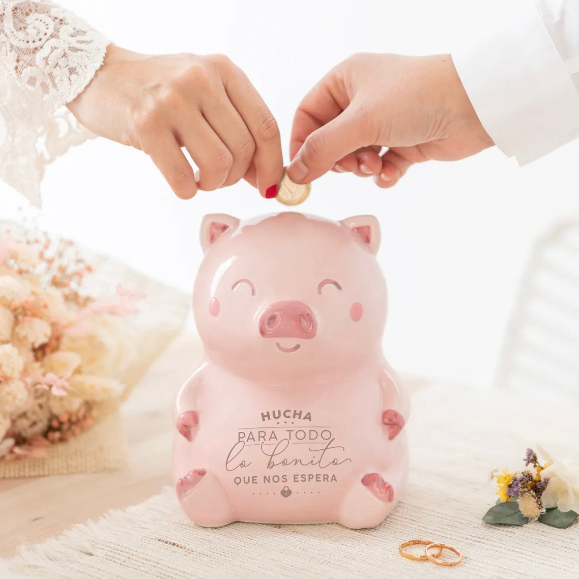 Hucha de Cerdito PARA TODO LO BUENO QUE NOS ESPERA - Mr. Wonderful