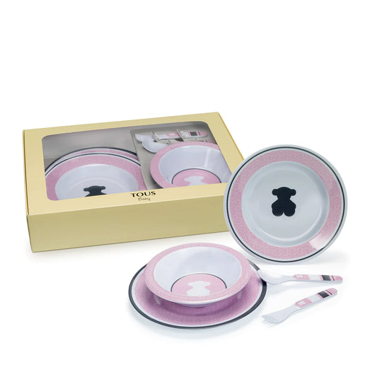 Vajilla de Bebé FEEDING Rosa - Tous Baby