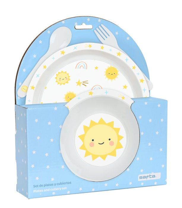 Set Platos y Cubiertos SOLETE Preescolar - Safta