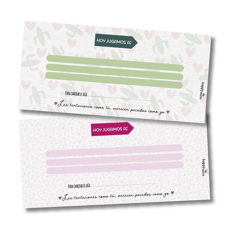 Talonario erótico - LAS TENTACIONES COMO TÚ MERECEN PECADOS COMO YO