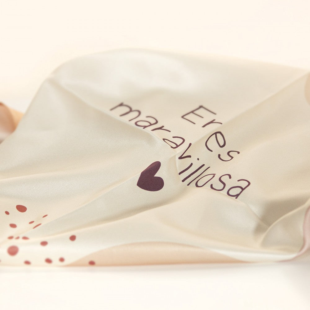 Pañuelo 90x90 ERES MARAVILLOSA - The Great Moustache