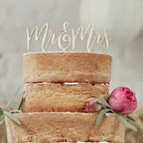 TOPPER PARA TARTA DE MADERA “MR&MRS”