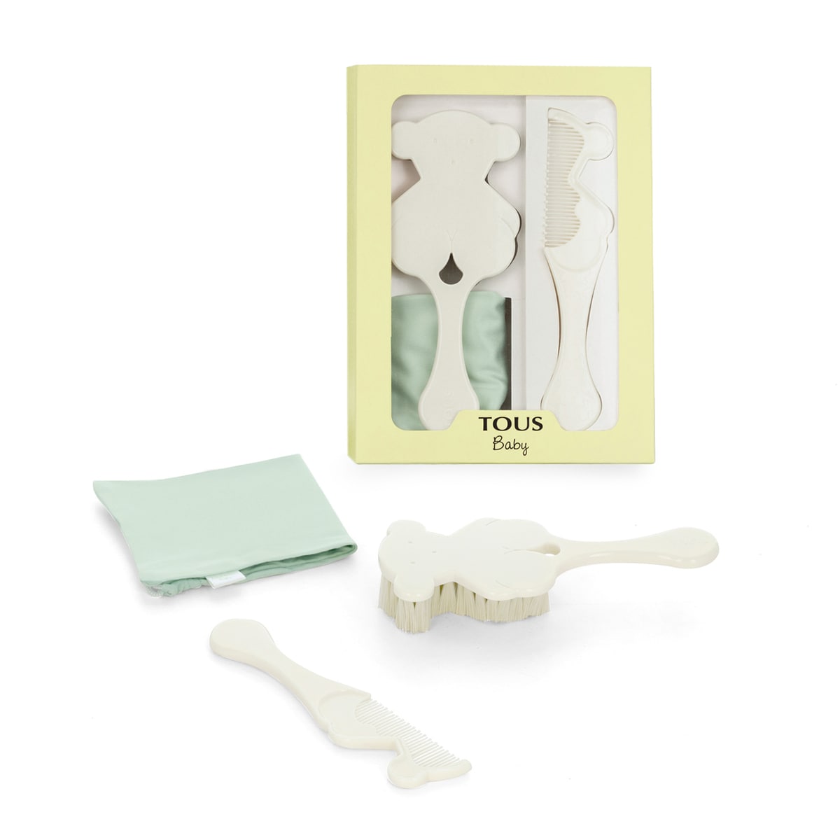 Set Cepillo y Peine BEAUTY Blanco - Tous Baby