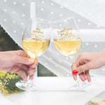 Copas de Vino Para Novios NOS QUEDAN MUCHOS SUEÑOS POR CUMPLIR, BRINDEMOS POR ELLOS, POR TI Y POR MI - Mr Wonderful